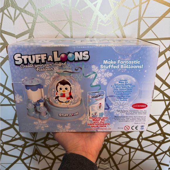 NIB StuffALoons Holiday Snowglobe Maker Kit Value Set (Polar Bear & Penguin) - Picture 4 of 5